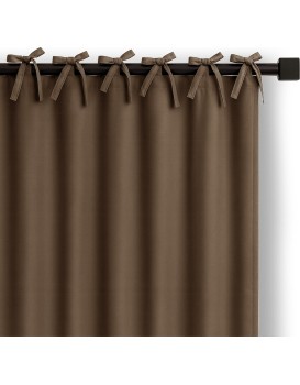 Závěs Carli s designovými poutky 140x250 cm hnědý