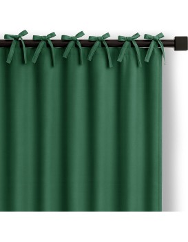 Závěs Carli s designovými poutky 140x250 cm láhvově zelený