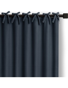 Závěs Carli s designovými poutky 140x250 cm indigo