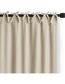 Závěs Carli s designovými poutky 140x250 cm světle béžový
