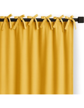 Závěs Carli s designovými poutky 140x250 cm hořčicový