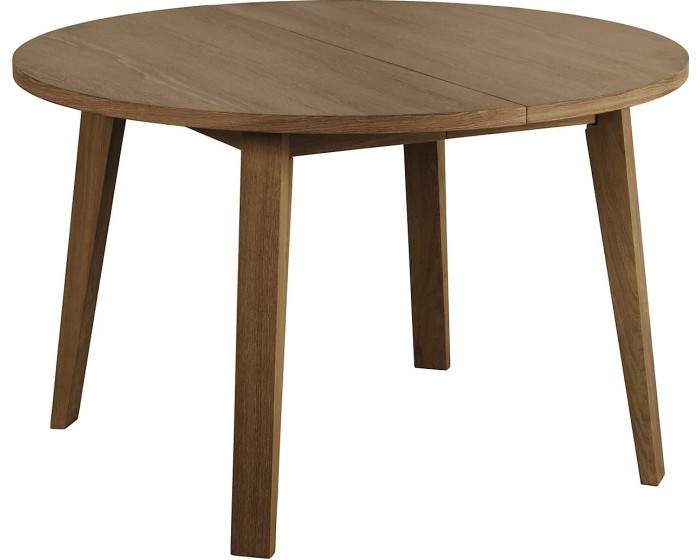 Kulatý jídelní rozkládací stůl A-Line 120/220 cm dub kouřový