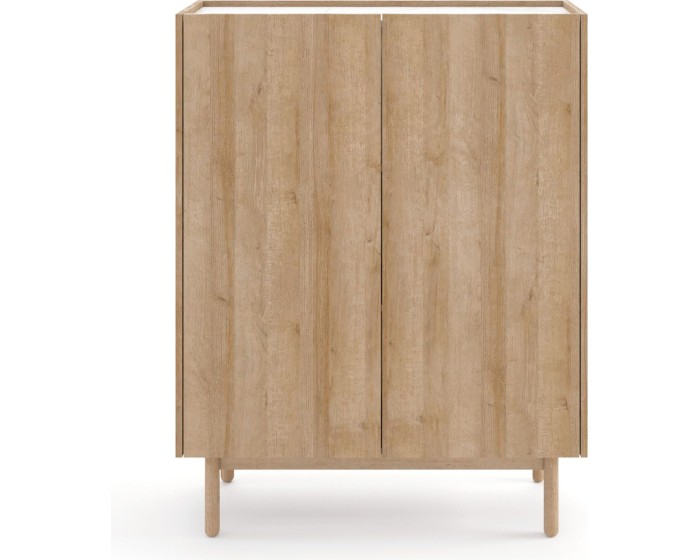 Komoda Boho La 97 cm dub riviéra/bílý mramor