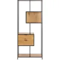 Knihovna SEAFORD II 185 cm dub divoký/černá
