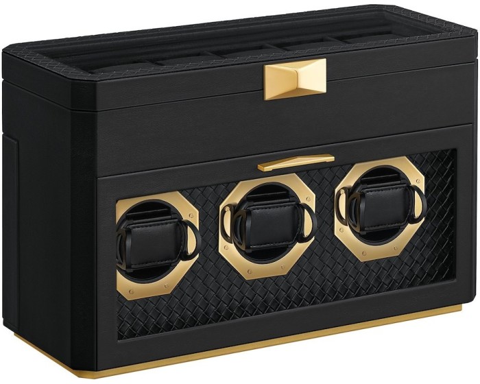 Úložný box na hodinky Leslie I černý