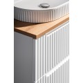 Závěsná skříňka Nova White I s deskou a umyvadlem 80 cm bílá/dub coast evoke