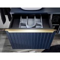Závěsná skříňka pod umyvadlo Santa Fe s deskou 80 cm tmavě modrá