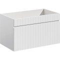 Závěsná skříňka pod umyvadlo Iconic s deskou 180 cm bílá/dub santa fe vintage