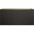 Závěsná skříňka pod umyvadlo Luxor Black I s deskou 120 cm černá/dub olejovaný