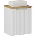 Závěsná skříňka pod umyvadlo Nova White II s deskou 50 cm bílá/dub evoke