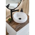 Závěsná skříňka pod umyvadlo Iconic s deskou 180 cm bílá/dub santa fe vintage