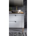Koupelnová skříňka Fiji Pati s deskou a umyvadly 120 cm bílá/dub coast evoke