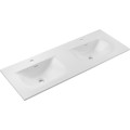 Závěsná skříňka Luxor Beige Sky se zápustnými umyvadly 120 cm béžová/dub olejovaný
