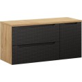 Koupelnová sestava Luxor Black Cloud se skříňkami a umyvadlem 120 cm černá/dub olejovaný