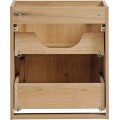 Závěsná skříňka Nova Oak Gaja s deskou a umyvadly 100 cm dub evoke/bílá