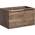 Závěsná skříňka SantaFe Slim s deskou a umyvadlem 100 cm dub santa fe vintage/černá