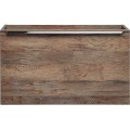 Závěsná skříňka SantaFe Slim s deskou a umyvadlem 100 cm dub santa fe vintage/černá