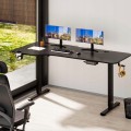 Elektricky nastavitelný psací stůl Kenpachi 160 cm černý