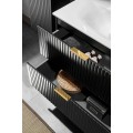Závěsná skříňka pod umyvadlo Casad II s deskou 80 cm černá