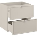 Závěsná skříňka pod umyvadlo Bella Cashmere s deskou 80 cm kašmír