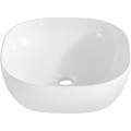 Závěsná skříňka Casad s deskou a umyvadlem 80 cm bílá/dub wotan