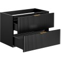 Závěsná skříňka Casad s deskou a umyvadlem 60 cm černá