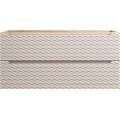 Závěsná skříňka Ocean s deskou a umyvadly 120 cm dub olejovaný/béžová