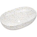 Závěsná skříňka Iconic s deskou a umyvadlem 60 cm růžová/bílá