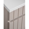 Závěsná skříňka Iconic se zápustným umyvadlem 80 cm kašmír