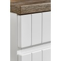 Závěsná skříňka Iconic s deskou a umyvadlem 80 cm bílá/dub santa fe vintage