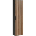 Koupelnová sestava Casad 100 cm s umyvadlem, skříňkami a zrcadlem černá/dub wotan