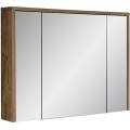 Koupelnová sestava Hampton Concrete 100 cm s umyvadlem, skříňkami a zrcadlem tmavý beton/dub hunton