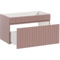 Koupelnová sestava Iconic 80 cm s umyvadlem, skříňkami a zrcadlem růžová/bílá