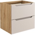 Závěsná skříňka Luxor Beige Trust s deskou a umyvadlem 120 cm černá/dub olejovaný