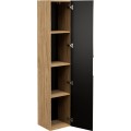 Koupelnová sestava Luxor Black 90 cm s umyvadlem a skříňkami černá/dub olejovaný