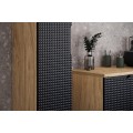 Koupelnová sestava Luxor Black 90 cm s umyvadlem a skříňkami černá/dub olejovaný