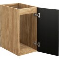 Koupelnová sestava Luxor Black 90 cm s umyvadlem a skříňkami černá/dub olejovaný