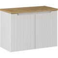 Koupelnová sestava Nova White 80 cm se skříňkami a umyvadlem bílá/dub evoke