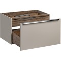 Koupelnová sestava SantaFe 80 cm s umyvadlem, skříňkami a zrcadlem taupe/dub santa fe vintage
