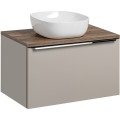 Koupelnová sestava SantaFe 80 cm s umyvadlem, skříňkami a zrcadlem taupe/dub santa fe vintage