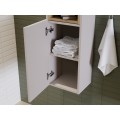 Koupelnová sestava Nova Cashmere 80 cm s umyvadlem, deskou a skříňkami kašmírová/dub evoke