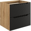 Koupelnová sestava Ocean 90 cm s umyvadlem a skříňkami černá/dub olejovaný
