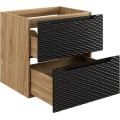 Koupelnová sestava Ocean 90 cm s umyvadlem a skříňkami černá/dub olejovaný