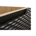 Koupelnová sestava Ocean 90 cm s umyvadlem a skříňkami černá/dub olejovaný