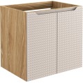 Závěsná skříňka pod umyvadlo Luxor Beige s deskou 90 cm béžová/dub olejovaný
