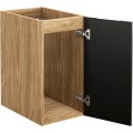 Závěsná skříňka pod umyvadlo Luxor Black s deskou 90 cm černá/dub olejovaný