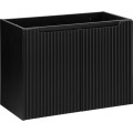 Závěsná skříňka Nova Black I s deskou a umyvadlem 80 cm černá/bílá