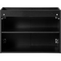 Závěsná skříňka Nova Black I s deskou a umyvadlem 80 cm černá/bílá
