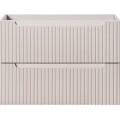Závěsná skříňka Nova Cashmere II s deskou a umyvadlem 80 cm kašmír/bílá