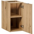 Závěsná skříňka pod umyvadlo Nova Oak 90 cm černá/dub coast evoke